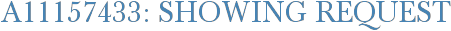 A11157433: Showing Request