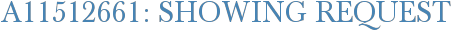 A11512661: Showing Request