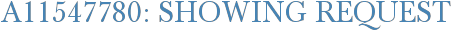 A11547780: Showing Request