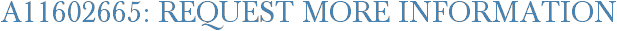 A11602665: Request More Information