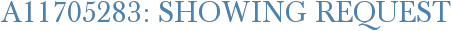A11705283: Showing Request