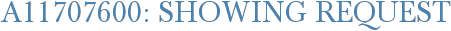 A11707600: Showing Request