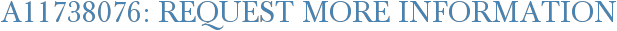 A11738076: Request More Information