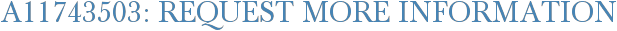 A11743503: Request More Information