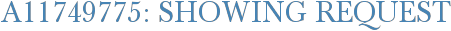 A11749775: Showing Request