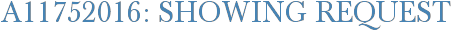 A11752016: Showing Request