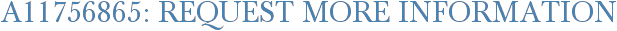 A11756865: Request More Information