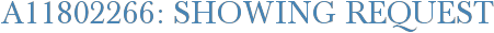 A11802266: Showing Request