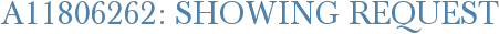 A11806262: Showing Request
