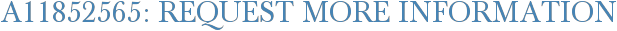 A11852565: Request More Information