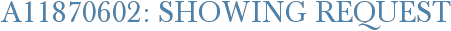 A11870602: Showing Request