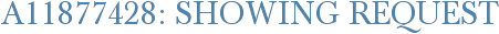 A11877428: Showing Request