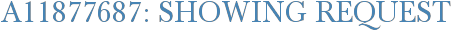 A11877687: Showing Request