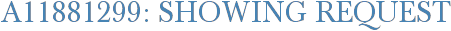 A11881299: Showing Request