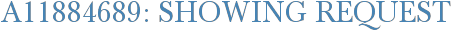 A11884689: Showing Request