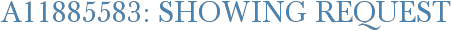 A11885583: Showing Request