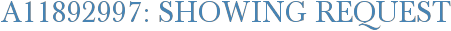 A11892997: Showing Request