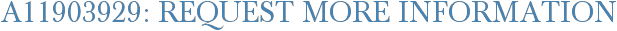 A11903929: Request More Information