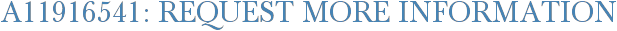 A11916541: Request More Information