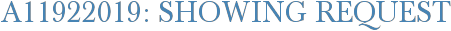 A11922019: Showing Request