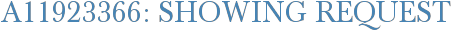A11923366: Showing Request