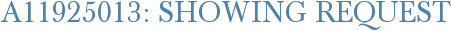 A11925013: Showing Request