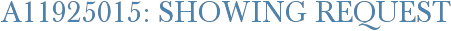 A11925015: Showing Request
