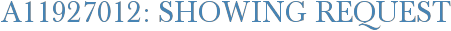 A11927012: Showing Request