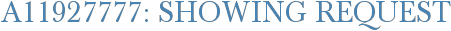 A11927777: Showing Request