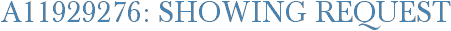 A11929276: Showing Request