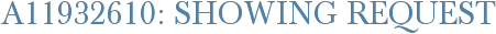 A11932610: Showing Request
