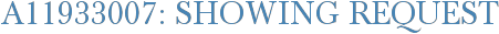 A11933007: Showing Request