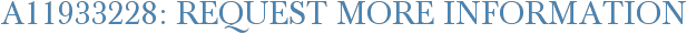 A11933228: Request More Information