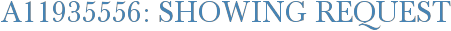 A11935556: Showing Request