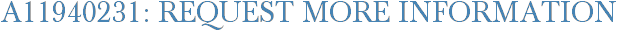 A11940231: Request More Information