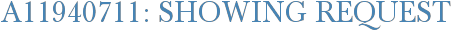 A11940711: Showing Request