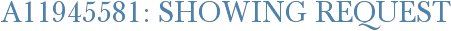 A11945581: Showing Request