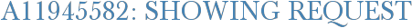 A11945582: Showing Request