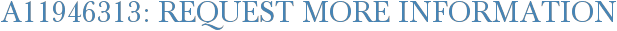A11946313: Request More Information