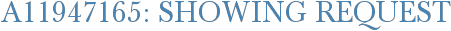 A11947165: Showing Request