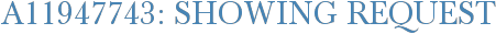 A11947743: Showing Request