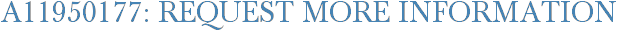 A11950177: Request More Information
