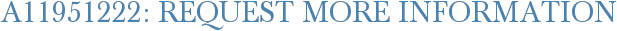 A11951222: Request More Information