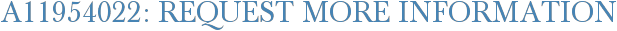 A11954022: Request More Information