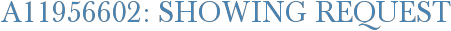 A11956602: Showing Request