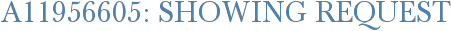 A11956605: Showing Request