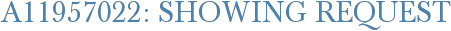 A11957022: Showing Request