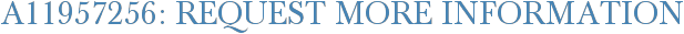 A11957256: Request More Information