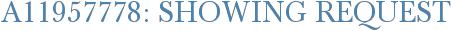 A11957778: Showing Request