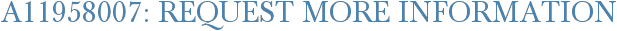 A11958007: Request More Information
